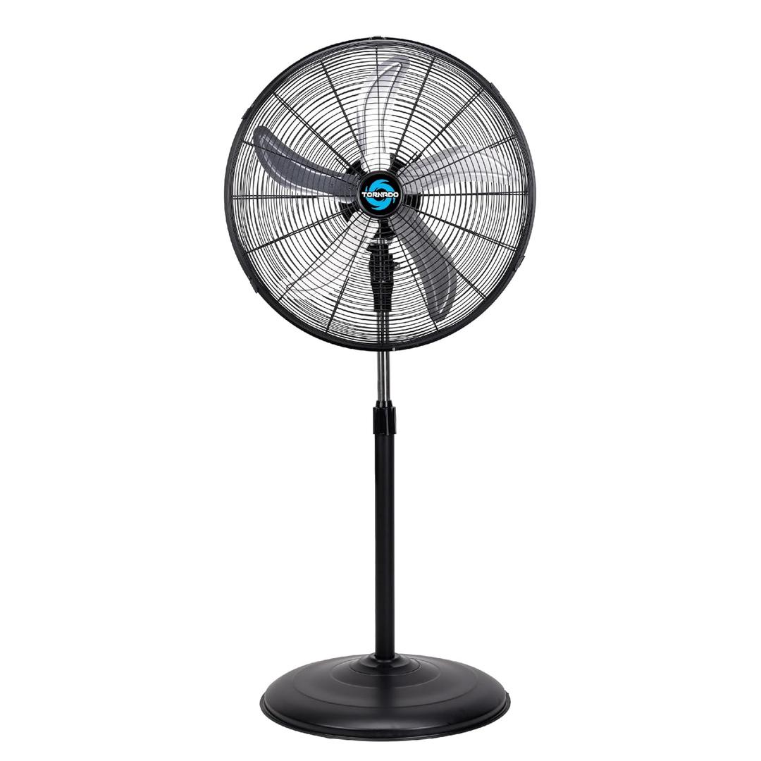 Tornado 20 Inch High Velocity Metal Oscillating Pedestal Fan Commercial, Industrial Use 3 Speed 5000 CFM 1/6 HP 6.6 FT Cord UL Safety Listed