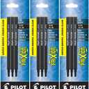 Pilot FriXion Gel Ink Refills for Erasable Pens, Fine Point, Black Ink, 9 Refills (77330)