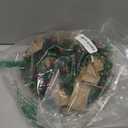 10 Pcs 6" Small Christmas Kitchen Cabinet Wreaths with Ribbon Mini Kitchen Cabinet Christmas Decor for Window Door (Linen Color)