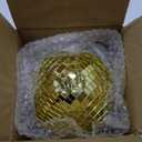 8 Inch Hanging Mirror Disco Ball: Gold Disco Balls Decorations Mirror Ball with Hanging Ring for Party Decor Home Events DJ Parties