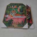 ARTZIO Framed Canvas Wall ArtWhimsical Tiger in Bathtub Jungle Bath Decor,Funny Animal Wall Art for Bathroom,Living Room & Home OfficeSet of 2 (1216) (2-PCS-3)