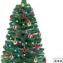3 FT Small Christmas Tree with Lights, 12 Lighting Modes, Timer&Ornaments, Mini Fake Artificial Xmas Tree for Tabletop, Home, Office, Christmas Decoration Tree Decor