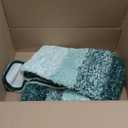 OLANLY Bathroom Rug Set 2 Piece, Soft Absorbent Microfiber Bath Mats and U-Shaped Contour Toilet Rug, Non-Slip, Machine Wash Dry, Plush Shaggy Bath Mats for Bathroom (24"x16"+24"x20", Blackish Green)