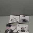 NIIORTY Funny Highland Cow Bathroom Wall Art, Vintage Black and White Rustic Style Canvas Prints for Bathroom Restroom Farmhouse Decor, 4-Set (8"x10" Unframed)