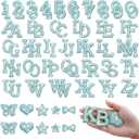 82Pcs Self Adhesive Pearl Letter Patches (A-Z),Number Patch 0-9,Glitter Pearl Letter Patches Rhinestone Applique for DIY Clothes, Bags, Shoes Blue