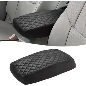 KBH Center Console Armrest Cover for Toyota Avalon 2005 2006 2007 2008 2009 2010 2011 2012, Car Arm Rest Lid Protector Soft Covering, Vinyl Leather, Anti-Scratch, Black