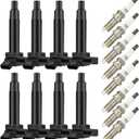 OCPTY Ignition Coil Coils Pack iridium Spark Plugs fits UF493 UF-230 IC573 for Toyota for Lexus for Land Cruiser Sequoia LX470 4.7L V8 set of 8