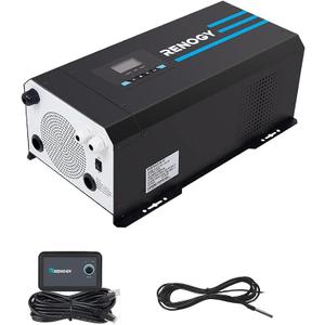 Renogy 2000w Pure Sine Wave Inverter Charger 12V DC to 120V AC Surge 6000w
Off-Grid Solar Inverter Charger for RV Boat Home with LCD Display, Auto Transfer Switch, Compatible with Lithium Battery