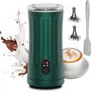 Milk Frother, Upgraded 4-in-1 Milk Frother and Steamer, Hot and Cold Foam Maker and Milk Warmer with Temperature Control & Auto Shut-Off, Frother for Coffee, Latte, Cappuccino, Matcha (Green)