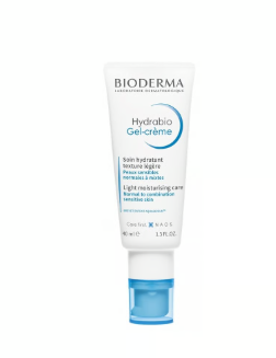 Bioderma Hydrabio Face Cream, Gel Cream Moisturizer, Provides Radiance, Lightweight Face Moisturizer for Normal to Combination Sensitive Skin, 1.33 Fl Oz (Pack of 1)