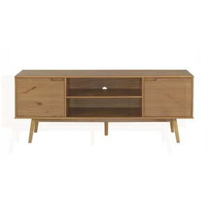 Walker Edison Adair 70 in. Modern 2 Door Solid Wood TV Stand (Caramel) W70ADR2DCA