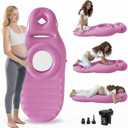 FNFZLF Pregnancy Mattress with Hole  Inflatable Full Body Maternity Bed for Stomach Sleeping, Back Pain Relief  Includes Electric Pump (Pink)