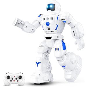 Robot Toys for Kids, Programmable Remote Control Robot with Walking, Sliding, Singing and Dancing, RC Gesture Sensing Control Smart Robots for Age 3-12 3-5 Kids Christmas Birthday (White)