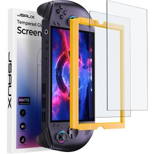 JSAUX 2-Pack Anti Glare Screen Protector for Legion Go S 8" (2025), Easy to Install with Guiding Frame, 8 inch Full Coverage, Matte Tempered Glass Protector Accessories, Anti-Scratch, Anti-Fingerprint