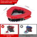 2 x 2 Pcs Spin Mop Scrub Brush Head Compatible for O Cedar EasyWring 1-Tank System,Ocedar Mop Scrub Brush Floor Cleaning for Bathroom, Kitchen, Tub and Tile, NOT Fit RinseClean