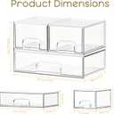 Criusia Stackable Storage Drawers, 3 Pack Clear Acrylic Makeup & Bathroom Organizer, Versatile Storage Bins for Vanity, Under Sink, Kitchen Cabinets & Pantry