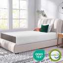 Amazon Basics Memory Foam Mattress, Soft Plush Feel, Breathable, 12", Twin, White/Grey