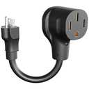 50 Amp to 110V Adapter - NEMA 5-15P Male to 14-50R Female Heavy Duty 10 AWG/3 12 Inch RV PowerAdapter for 14-50 Plug Level 2 to 5-15P Level 1 EV Charger