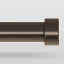 Bronze Curtain Rods for Windows 48 to 84 Inch(4-7 Feet),1" Diameter Drapery Rods with Modern Style End Cap Finials,Size:36-88 Inch,Antique Bronze