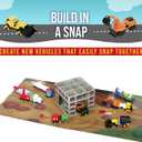 Popular Playthings Magnetic Vehicles for Toddlers 1-3, Mini Mix or Match Car Toys, Set of 7 Gift for Kids - Construction Trucks