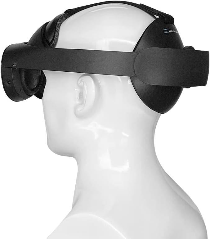 Comfortable Kit Compatible with Meta Quest Pro-Soft and Bigger Forehead Pads and Rear Pads with Top Strap Added