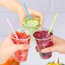 Lilymicky 200 Pack 10 oz Clear Plastic Cups, PET Disposable Drinking Cups Perfect for Birthday Parties, Ceremonies, Events