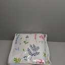 UOZZI BEDDING 3 Piece Reversible White Quilt Set Queen Size with Blue Green Leaves and Red Flowers Soft Microfiber Lightweight Floral Adult Summer Coverlet Bedspread for All Season