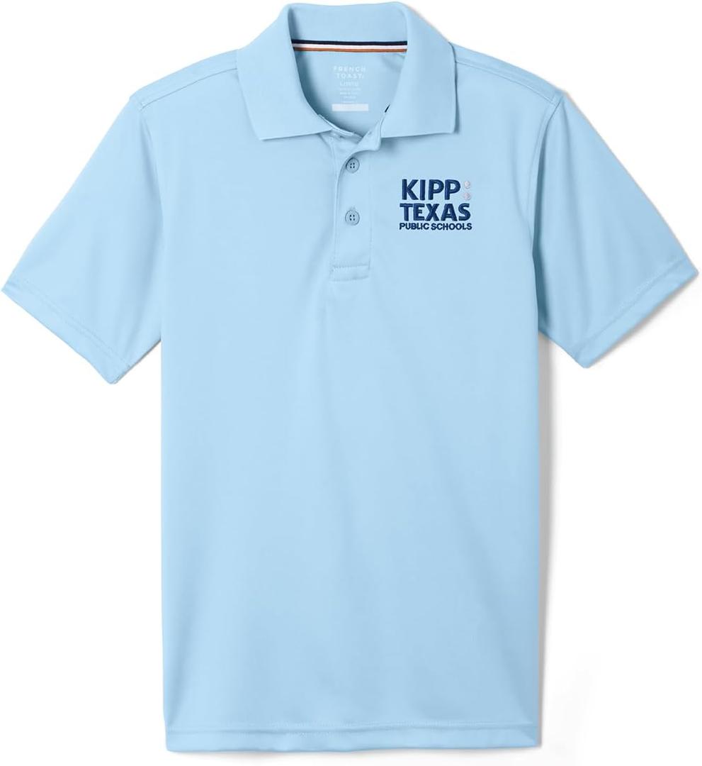 Kipp Texas Youth Short Sleeve Performance Polo Shirt (Blue, XXL)