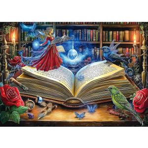 Blueforest 1000 Piece Puzzle for Adults - Magical Spell book Fairy Fantasy Art, 27.5x19.7 Inches Premium Jigsaw Puzzle for Game Nights Relaxation & Home Decor