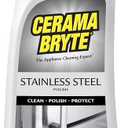 Cerama Bryte Stainless Steel Cleaner for Appliances, Streak-Free Shine and Protection for Refrigerators, Dishwashers, Ovens, and Grills, 16 Fluid Ounce 1 Pack, No Spray Pump