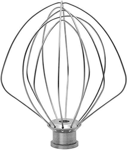 KITCHPOWERR KN256WW 6-Wire Whip Attachment for KitchenAid 6 Quart Bowl-Lift Stand Mixer Accessory Replacement, Egg Cream Stirrer, Cakes Mayonnaise Stainless Steel Whisk