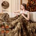 Homemate Electric Heated Blanket Full Size - 72"x84" Heating Blanket Full Size 1/2/4/6/8 Hours Auto-Off 10 Heat Level Over-Heat Protection Luxury Faux Fur Sherpa ETL Certification