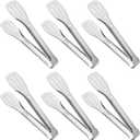 Serving Tongs Kitchen Tongs, Buffet Tongs, Stainless Steel Food Tong Serving Tong, small tongs 6 Pack (9 Inch)