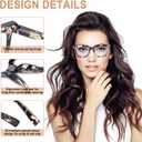 6 Pack Fashion Reading Glasses for Women Men Blue Light Blocking Oversized Square Readers with Spring Hinge, +2.75