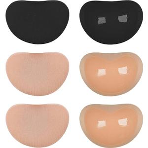 TopBine Silicone Bra Inserts Self-Adhesive Bra Pads Inserts Removable Sticky Breast Enhancer Pads Breast Lifter For Women, 1Pair, Nude