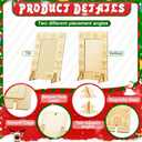 Geelin 24 Set Winter Wooden Picture Frame for Craft 4 x 6 Inch DIY Wood Photo Frames Bulk Unfinished Standing Paintable Photo Craft for Winter Gift Home Table Decor