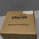 Idepet Dog Suspender Boots, Tall Dog Boots Anti-Slip & Fall Waterproof Shoes Leggings, Adjustable Suspender Boots for Winter Snow Rain Hiking Paws Protector(Black, 7)