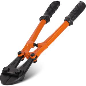KSEIBI 141575 Small Bolt Cutters 14 inch, Heavy Duty Chrome Vanadium Wire Bolt Cutter with Soft Grip Ergonomic Handle, Ideal for Cutting Small Fences, Steel Wire, Chains, Screws, Locks, and Rivet