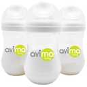 Avima Baby 9 oz Anti Colic Baby Bottles for Breastfed Babies - Medium Flow Nipples, Wide Neck Bottle, BPA Free - 3-6 Months, Stage 2 (Set of 3) (1 Count (Pack of 3), Clear, 9 Ounce)