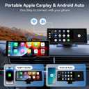 Portable Carplay Screen for Car, 10" Wireless Carplay & Android Auto, OTA Updates, Car Play Touchscreen with 1080P Backup Camera,GPS Navigation,Voice Control,5.0 Bluetooth (10inch)