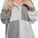 SHEWIN Womens Sweatshirt Fall Fashion 2025 Casual Long Sleeve Shirts for Women Crewneck Sweatshirts Cute Comfy Oversized Sweatshirt for Women Grey X-Large
