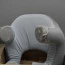 BEBAS Kids Car Travel Pillow with Neck Support - Ergonomic Sleeping Aid for Road Trips, Airplane & Car Rides, Soft Travel Pillow for Toddlers and Children (Grey) (Gray)