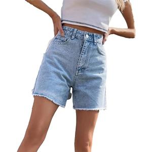 Women's Denim Shorts Casual Loose Jean Shorts Women High Waist Denim Short, Large