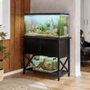 APPOLYN 40-50 Gal Aquarium Stand with Cabinet Storage, Black