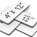12 Pack Dry Erase Magnetic Labels 12x4 in - Magnetic Name Tags for Classroom Lockers School Bus - Classroom Magnets for Names - Magnet Labels for Whiteboard - Magnet Names Plates for Classrooms