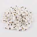 Letters Acrylic Square Beads Jewelry Making Loose Gasket DIY Necklace Bracelet Black and White Digital Love Heart Accessories - (Color: Style 3/Item Diameter: 100pcs)