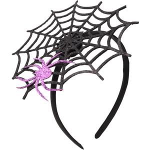 4 x Needzo Halloween 2025 Spiderweb Fascinator Headband, Costume and Party Accessories, 6 Inches Tall x 5.62 Inches Wide