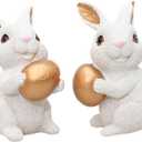 Beautiful Bunnies Decoration Figurine Resin Statue Portable And Sculpture For Nursery Or Garden