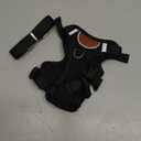 Cat Harness Leash Set with AirTag Holder, Upgraded Escape Proof Vest with Lead for Large Cat Small Dog Puppy Outdoor Walking, Soft Breathable Mesh Jacket with Reflective Strip (Black, L)