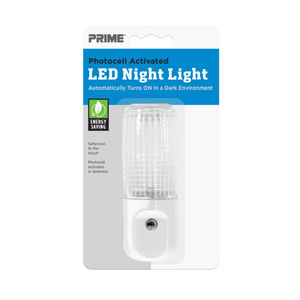 Prime Wire & Cable NLAE33 Automatic LED Night Light White LED, 1-Pack